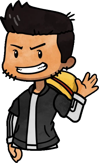 Shruikan (Samy Senhadji), version chibi, qui fait coucou